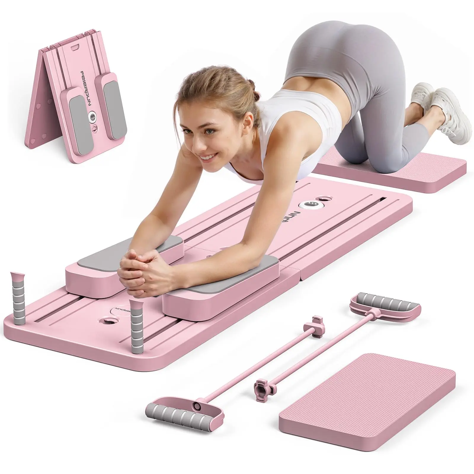 Home Gym Yoga - لوح بيلاتس قابل للطي متعدد الوظائف