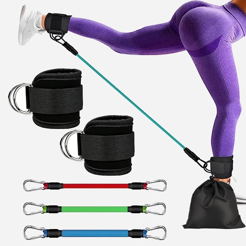 Home Gym Equipment Set - جهاز تمارين الكابلات مع حزام للكاحل